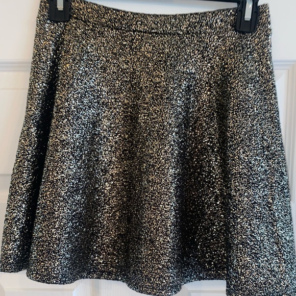 NWT - Sparkly Black/Silver High Waist Mini Skirt - Women's Size Small - Picture 1 of 5